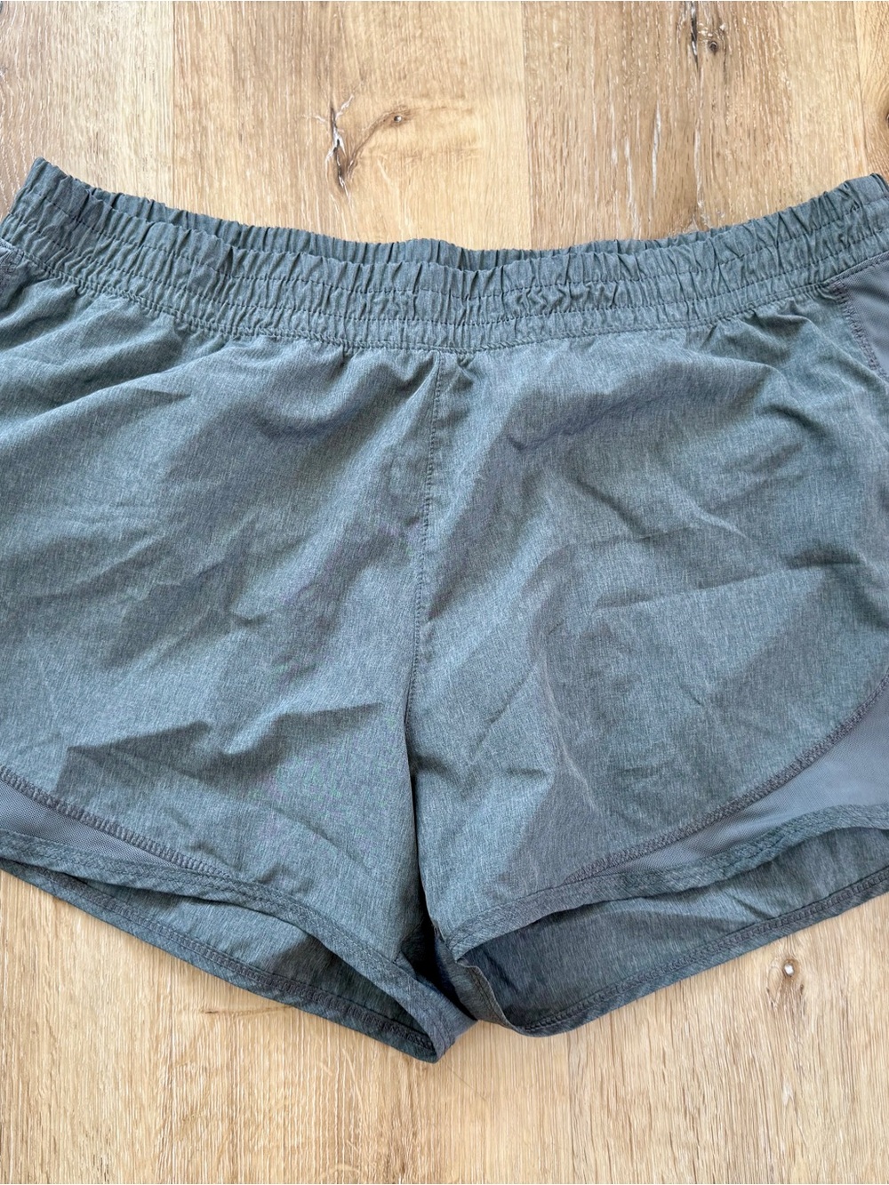dip Plus Size Athletic Running Shorts • Lined Wicking Fabric Solid Gray